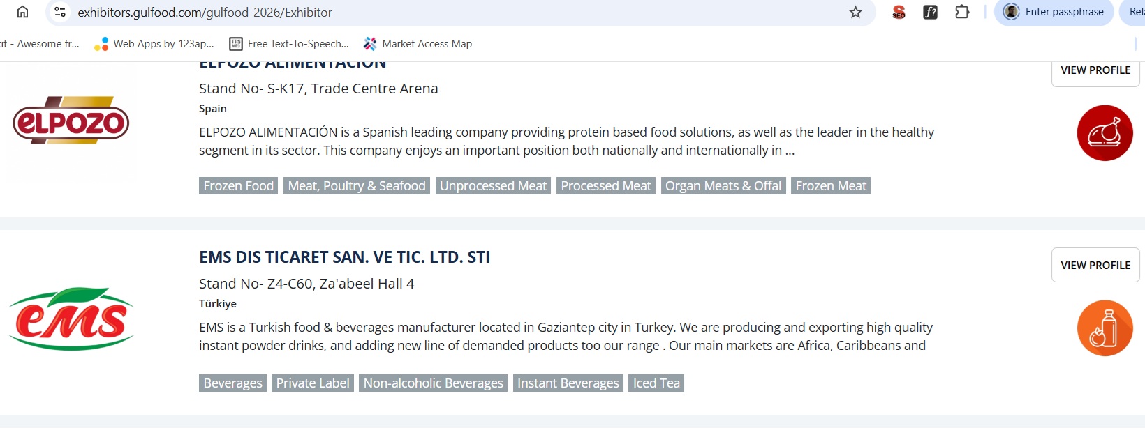 we are at Gulfood